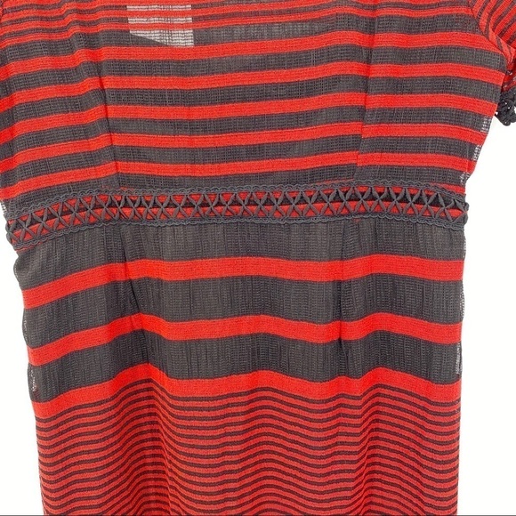 FoxieDox Cassius Maxi Dress Red Black Stripe Large - Picture 5 of 16